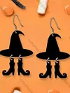 Halloween Witch Hat Funny Earrings Accessories