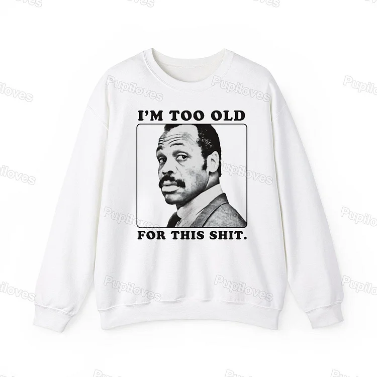 Pupiloves Pupiloves Emotions Of Old Man Sticker Sweatshirt