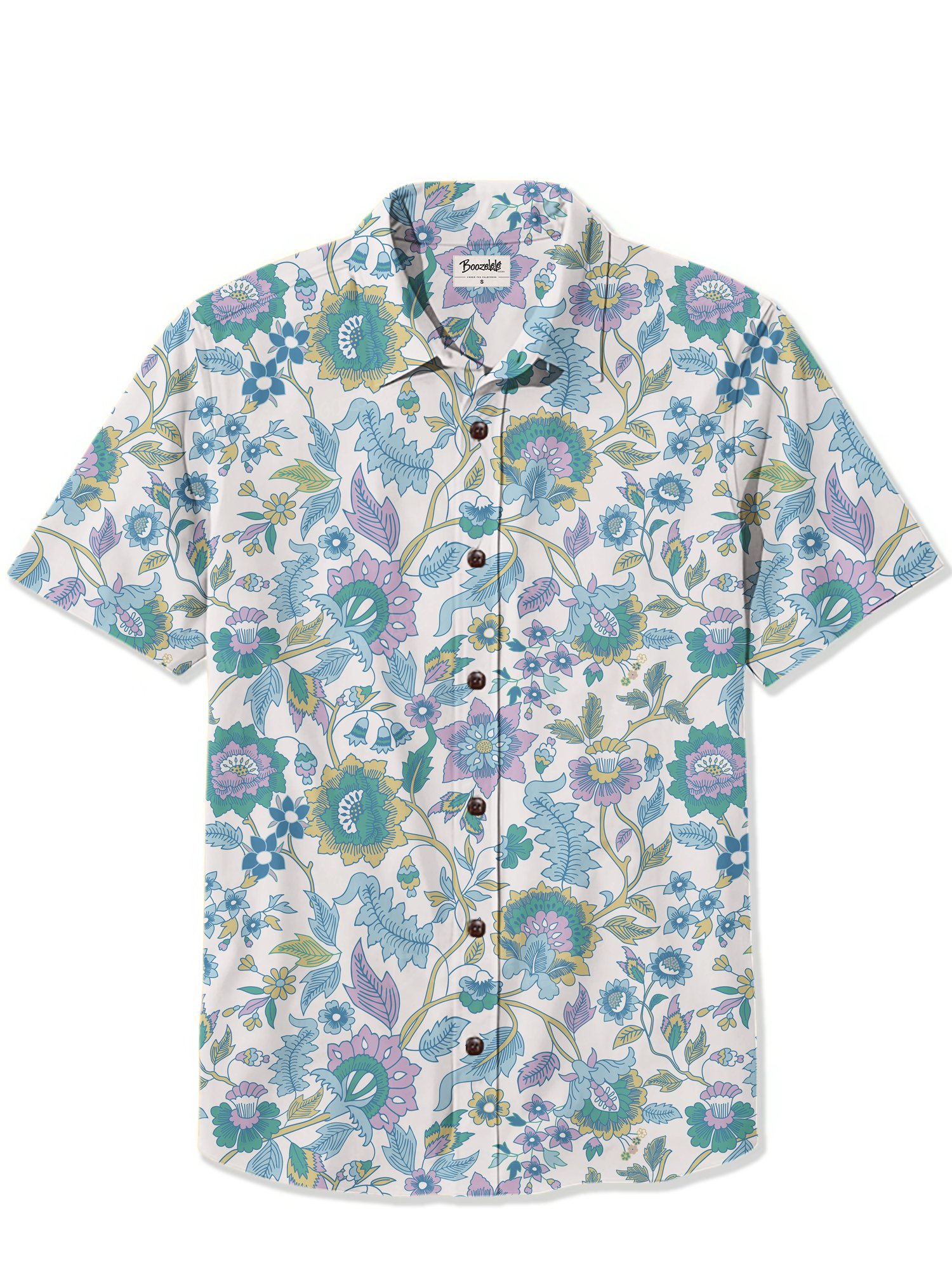 【Aqua Bubble Designs X Boozelele】 Italian Floral  - 100% Cotton Shirt