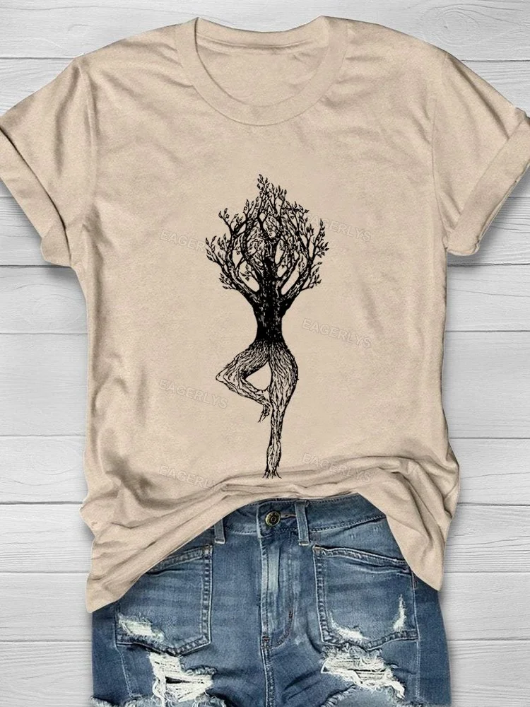 Eagerlys Tree Pose T-shirt Eagerlys