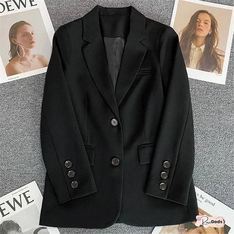 Solid Color Minimalist Stylish Versatile Blazer