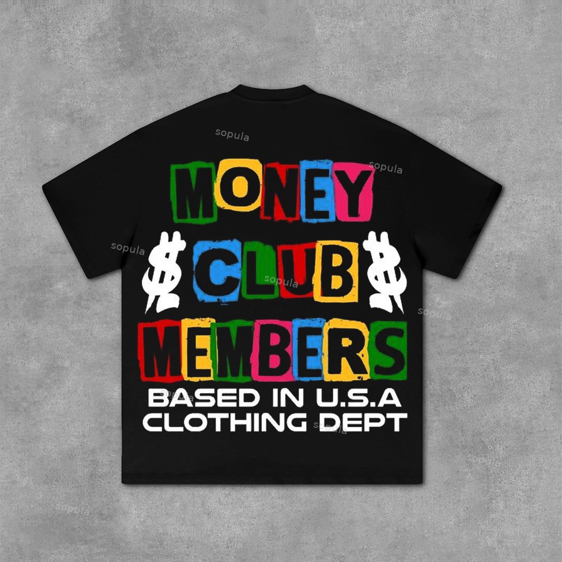 Money Club Graphic Cotton T-shirt