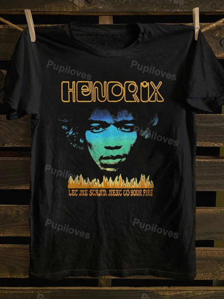 Pupiloves Pupiloves Jimi Hendrix Next To Your Fire  T-shirt