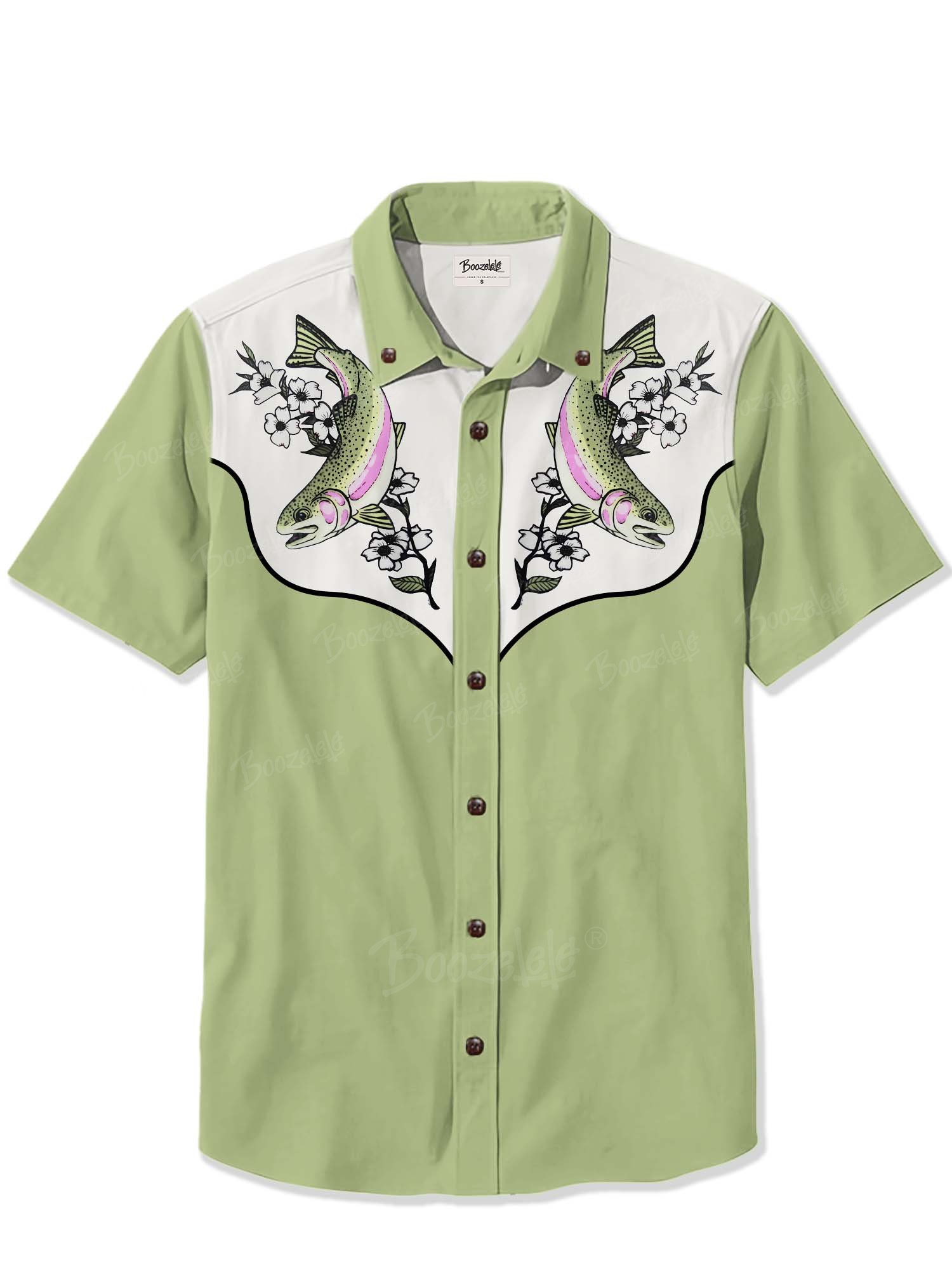 Fish And Flower - 100% Cotton Shirt