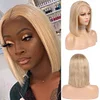 Brazilian Blonde Short Straight Hair BOB Wigs Lady Wig