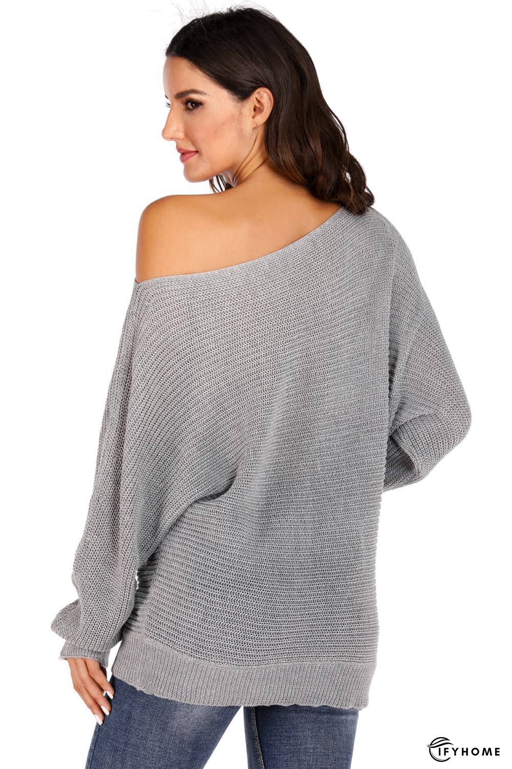 One Shoulder Dolman Sleeve Sweater | IFYHOME