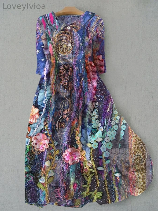 Women's  Flower Printed Dress
