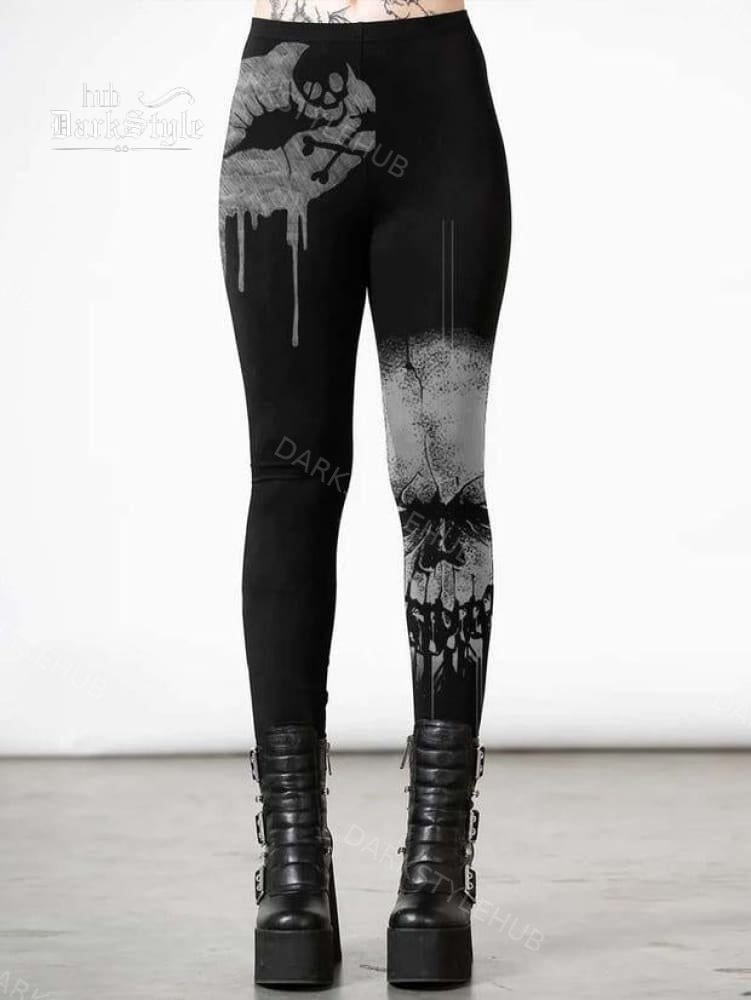 Lip Skull Print Leggings