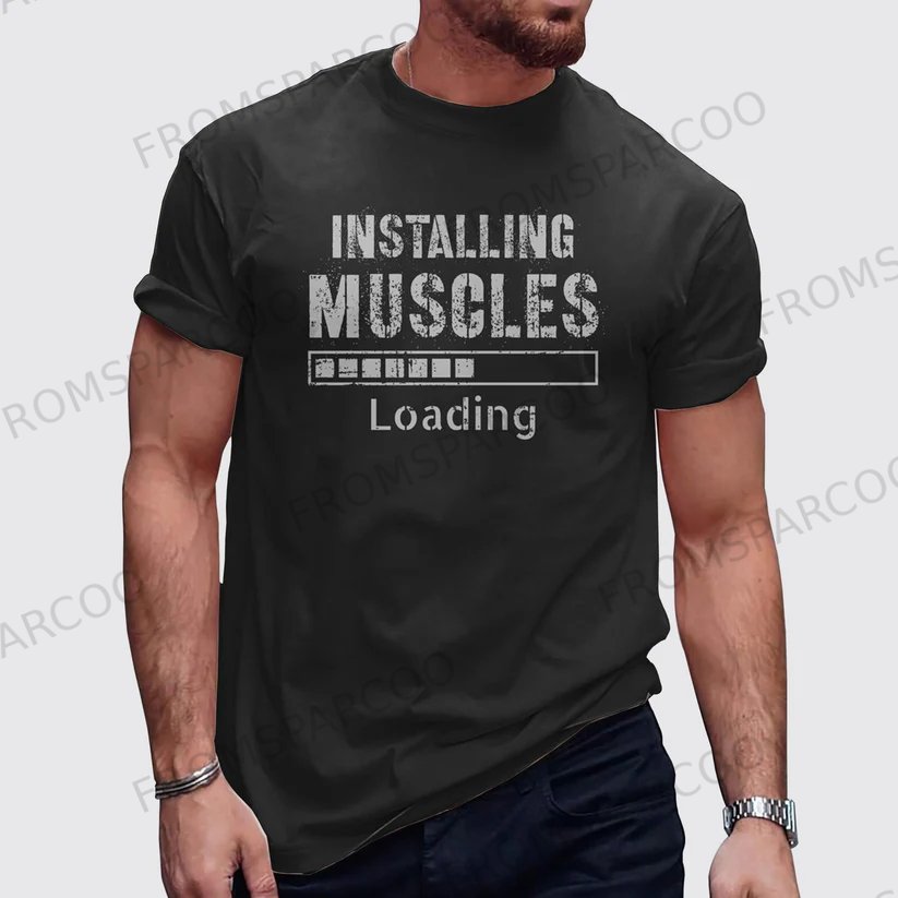 Casual Men's Printed Gym T-Shirt