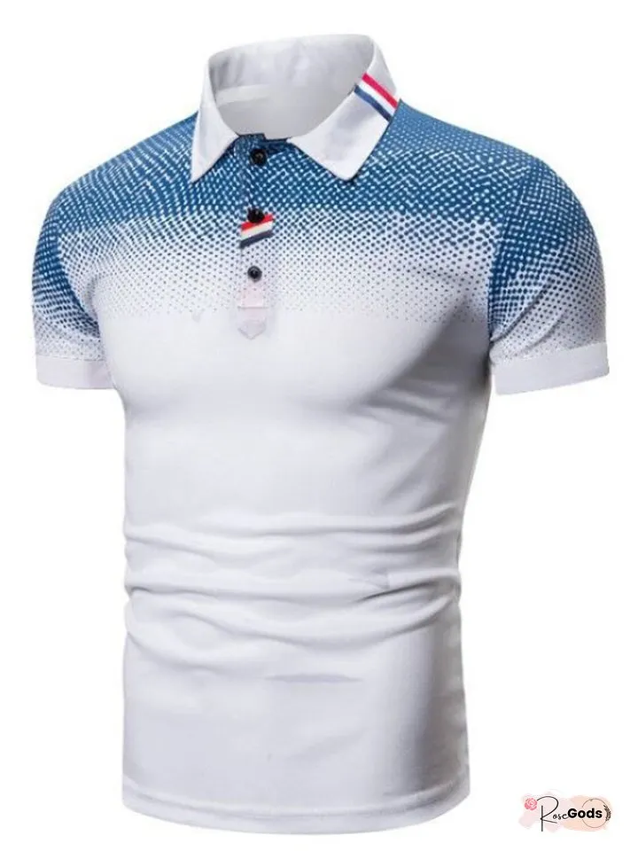 Mens Summer New Fashion Polo Shirt Advertising Activities Work Clothes Printing and Dyeing