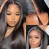New Glueless Brazilian Black Straight Hair Long Natural Wig