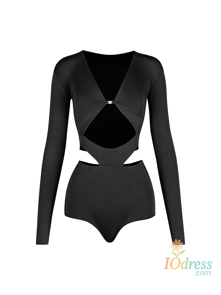 IO Dress Female Stage Performance Costumes Cha Cha Samba Dance Wear Long Sleeve Professional Latin Dance Bodysuit