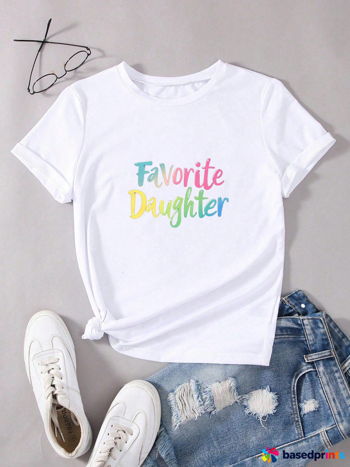 Favorite Daughter T-Shirt Women Casual Short Sleeve Tee Tops