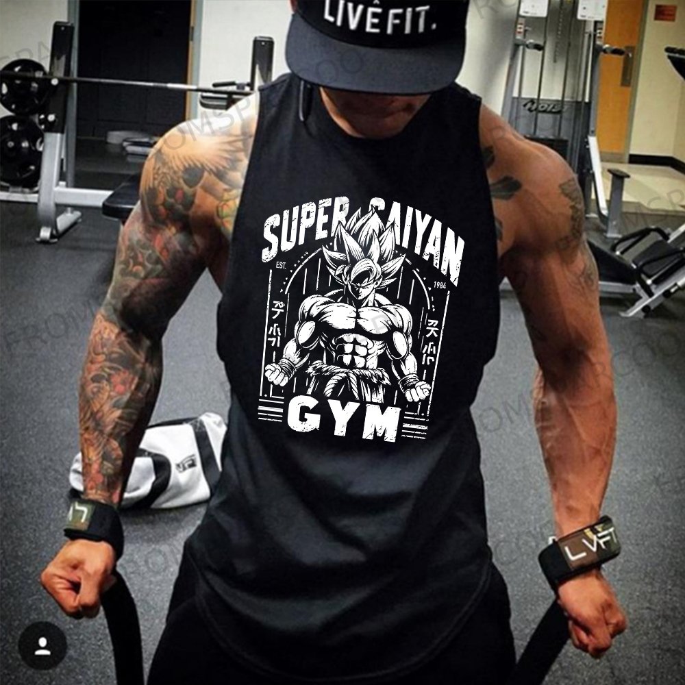 Men's Anime Print Ultimate Gym Tank Top
