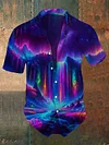 Unisex Colorful Fluorescent Waterfall Abstract Print Design T-Shirt