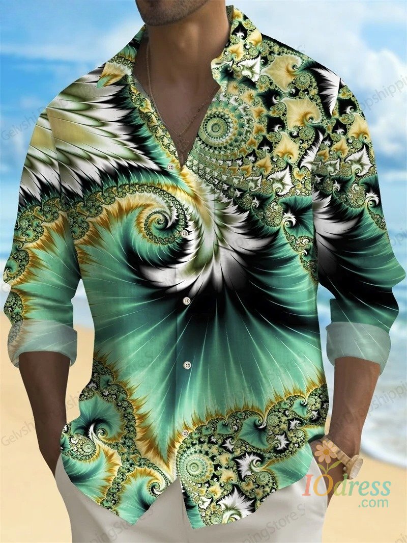 IO Menswear Moon Star Hawaiian Shirt Men Women Fashion Casual Hawaiian Sea Shirts Short Sleeve Button Blouse Festive Holiday Tops