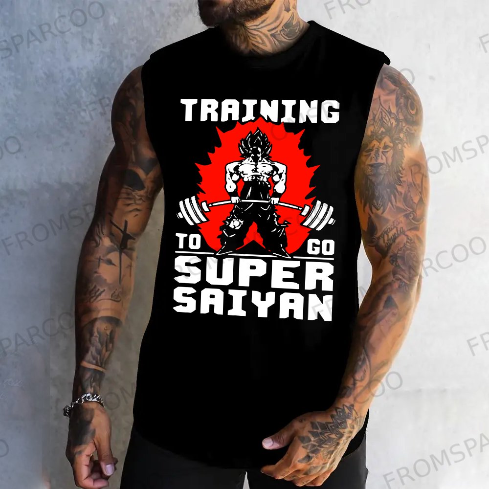 Men's Anime Print Ultimate Gym Tank Top