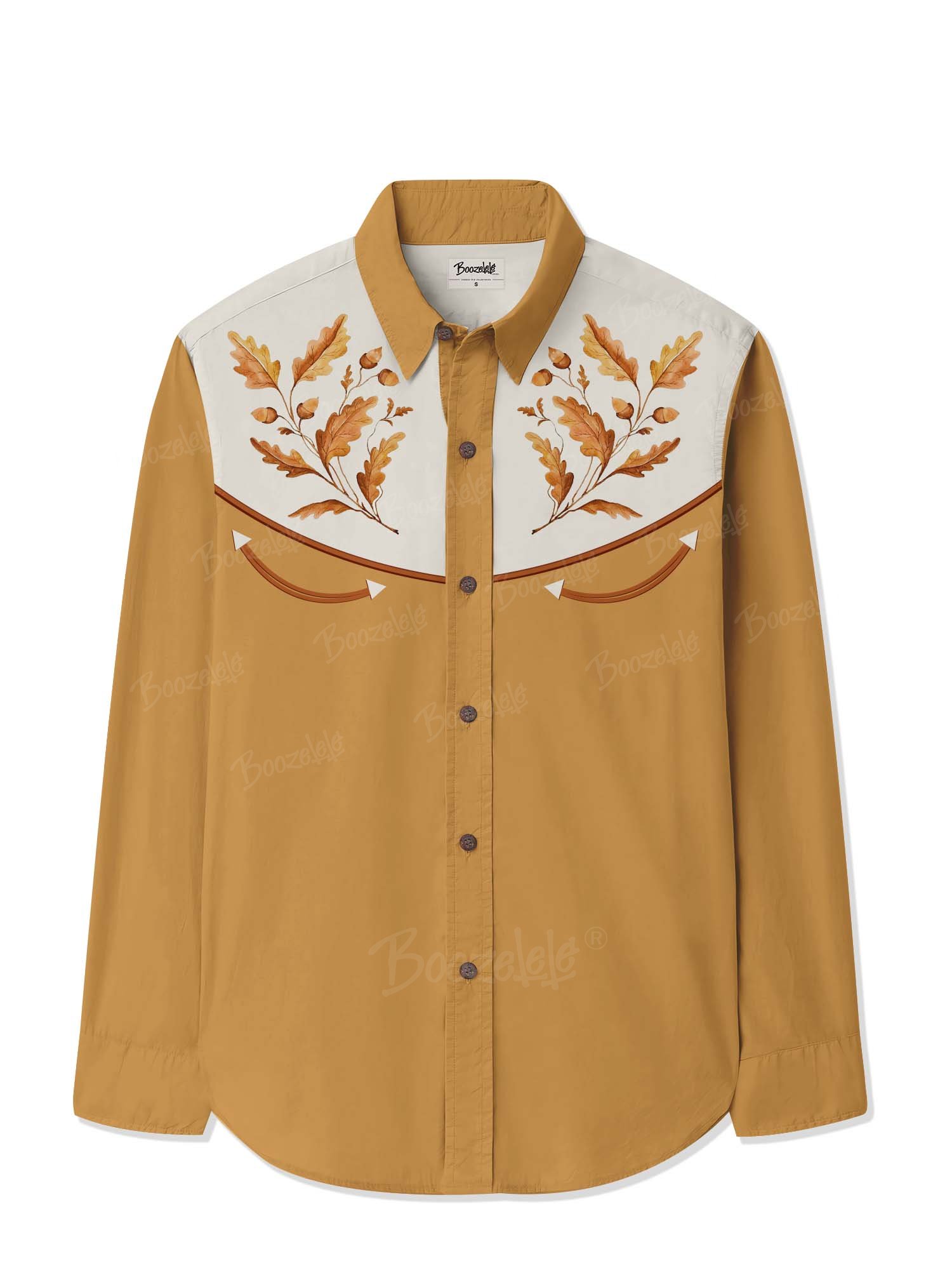 Fall Thanksgiving Leaves - 100% Cotton Long Sleeves Shirt