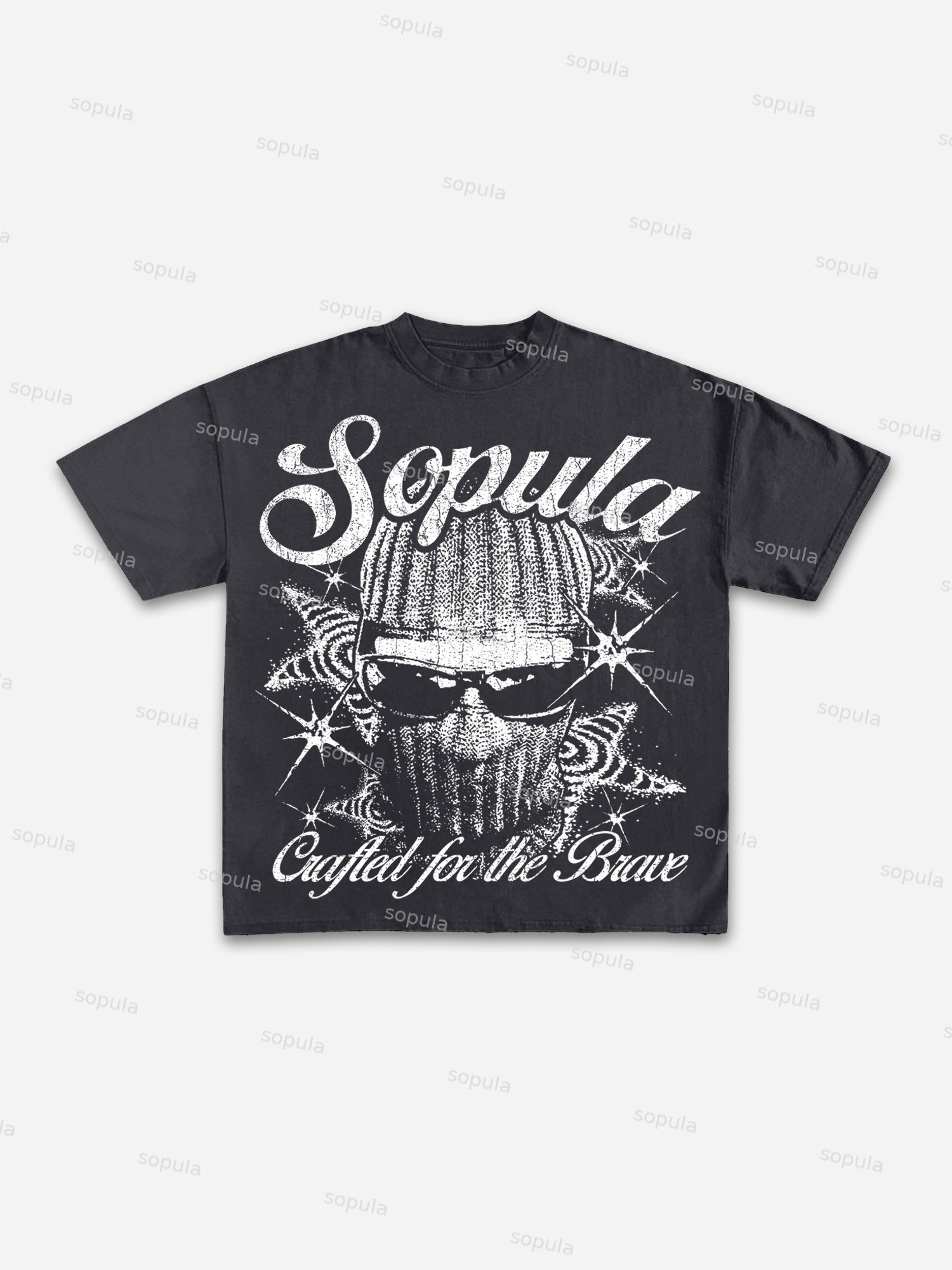 Sopula Mask Graphic Print Cotton T-shirt
