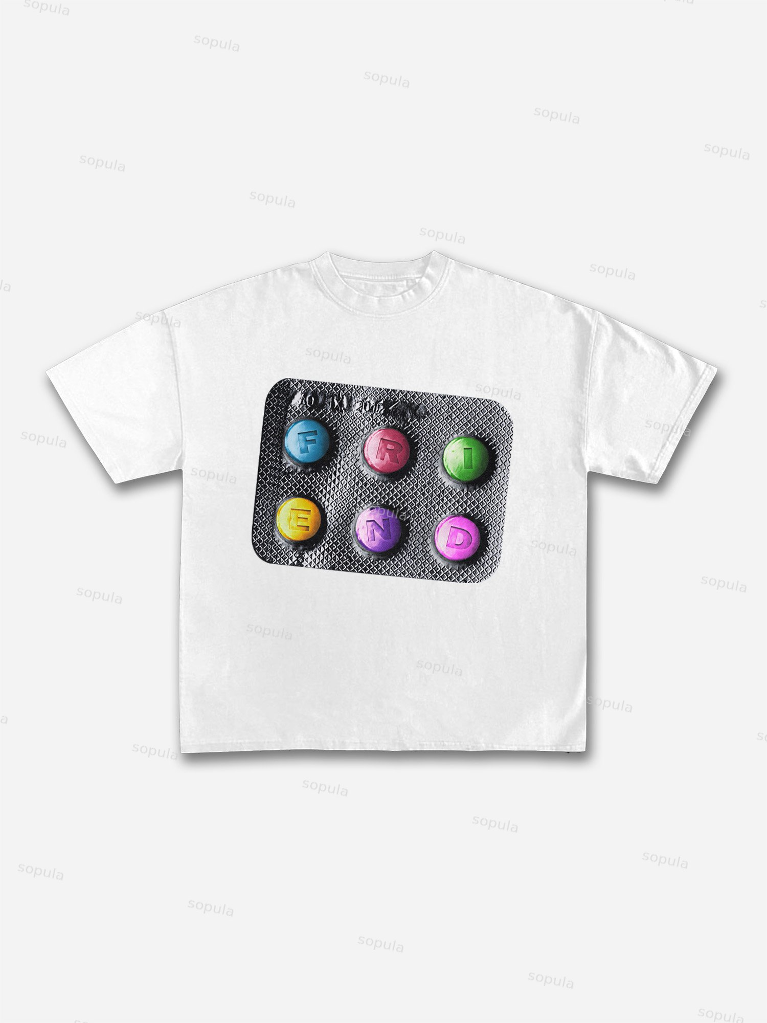 Small Pills Graphic Cotton T-shirt