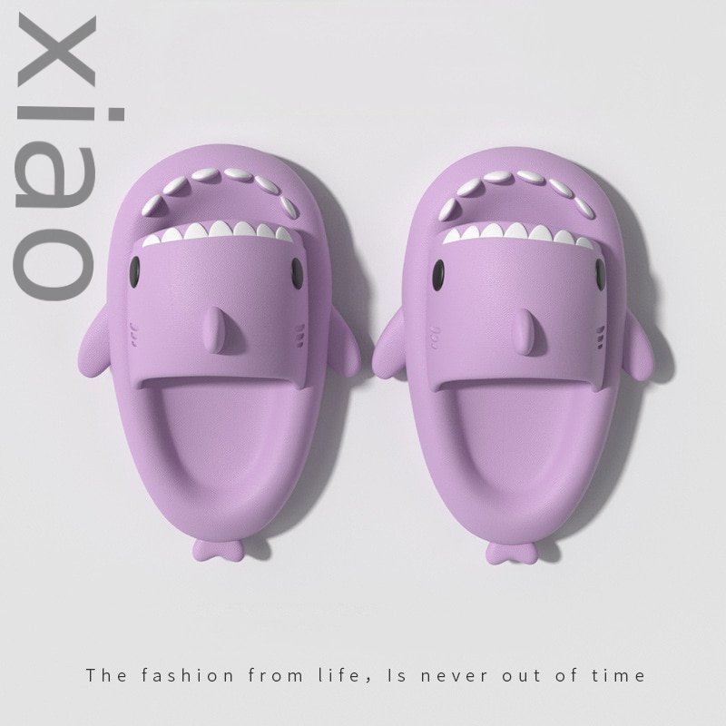 Summer Shark Slippers Women Shark Slides Men Bathroom Flip Flops Adult Home Anti-skid Flat Shoes Couple Children's Funny Sandals