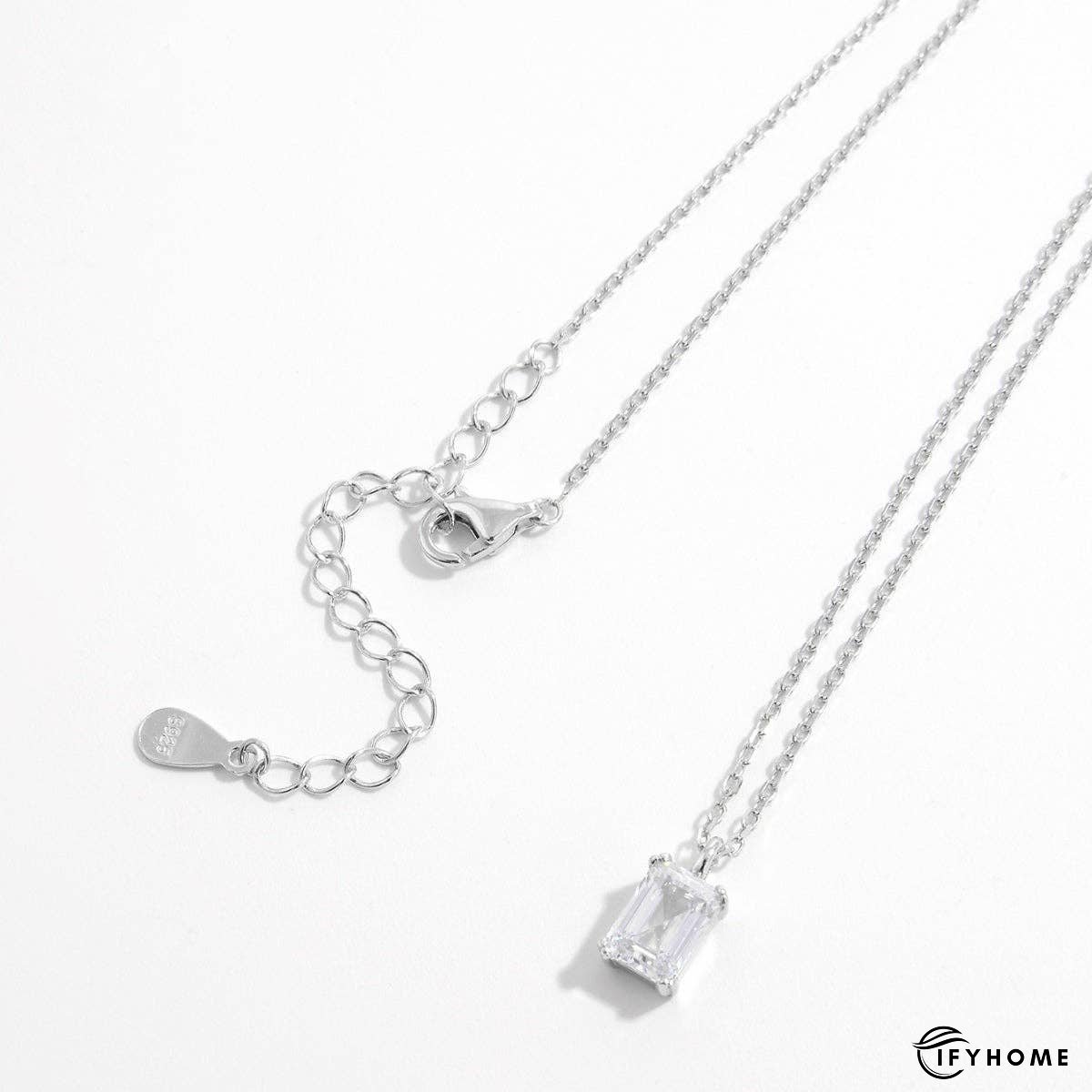 925 Sterling Silver Zircon Pendant Necklace | IFYHOME