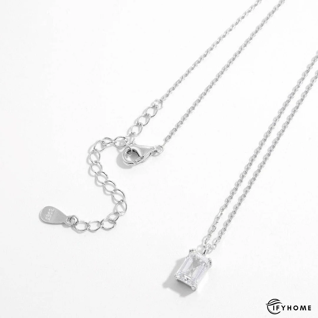 925 Sterling Silver Zircon Pendant Necklace | IFYHOME