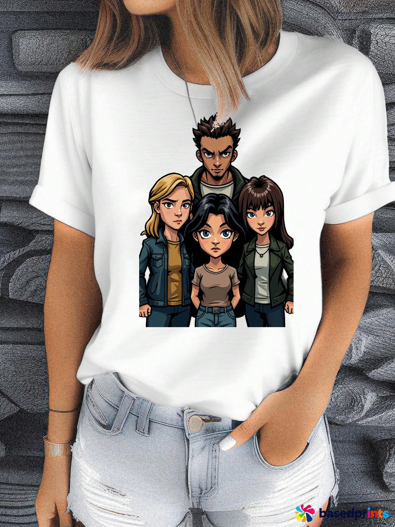 Cartoon Characters T-Shirt Women's Casual Short-Sleeved T-Shirts