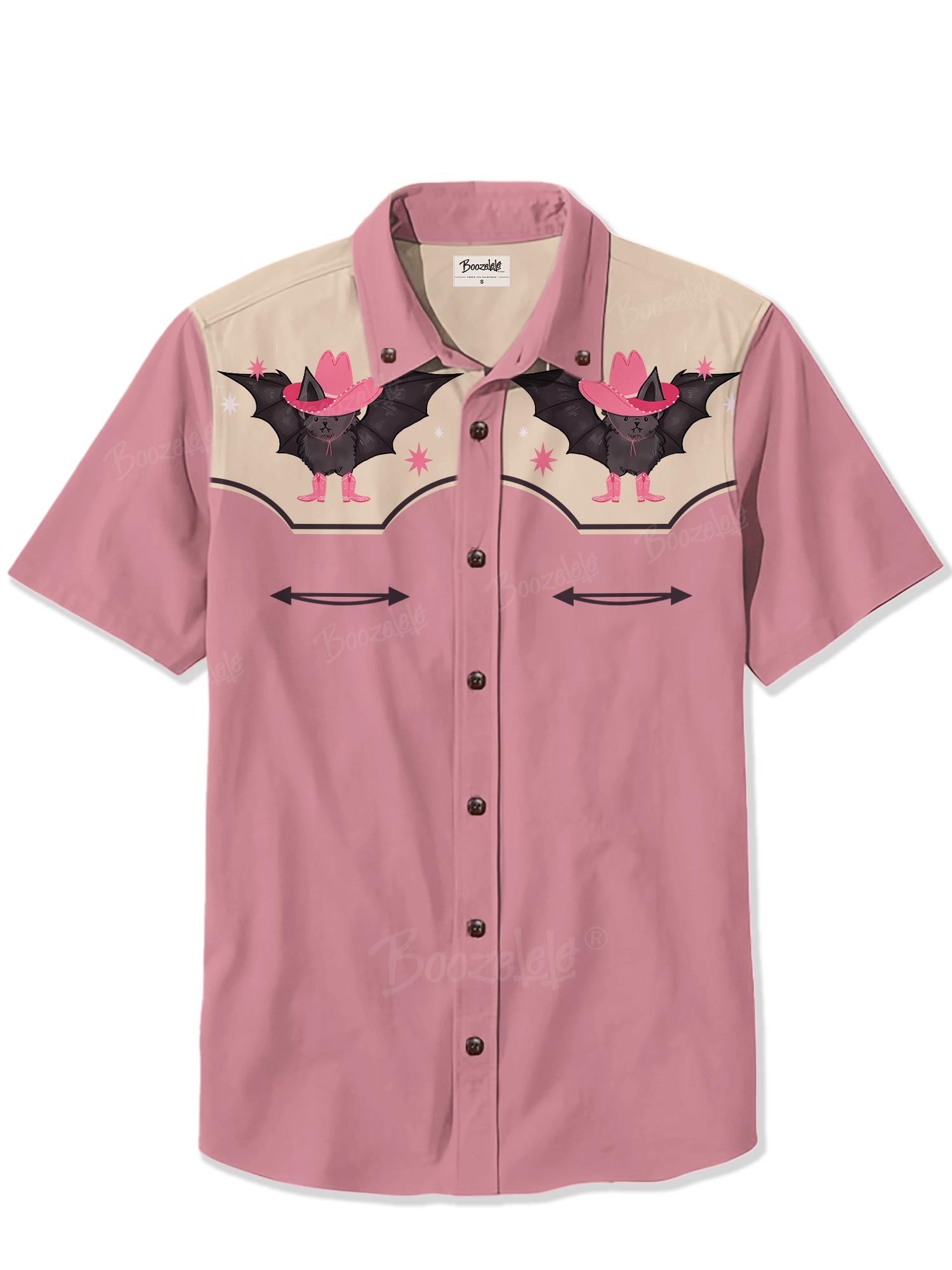 Retro Pink Hat Bat - 100% Cotton Shirt