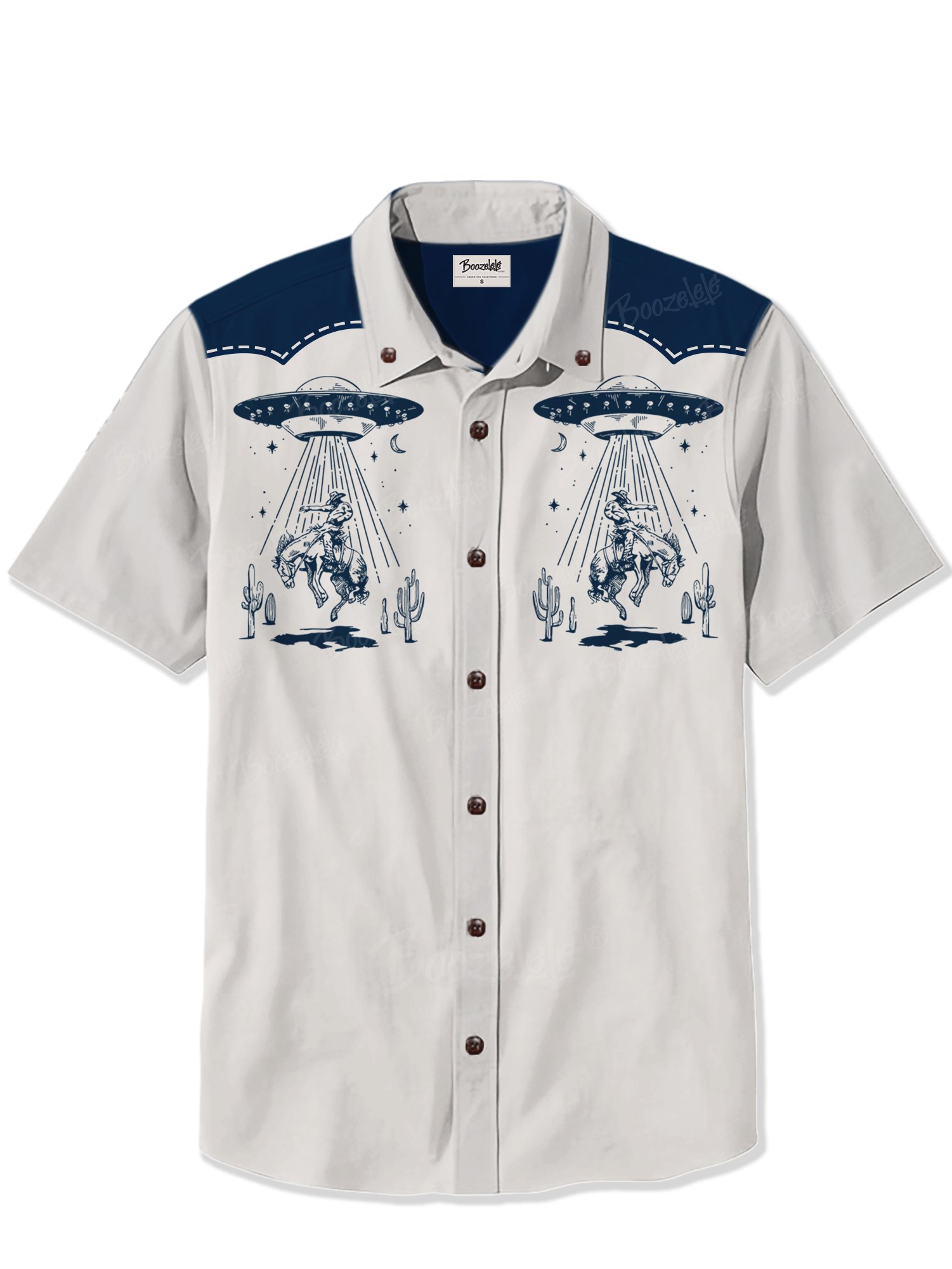 Western Spaceship Cowboy - 100% Cotton Shirt