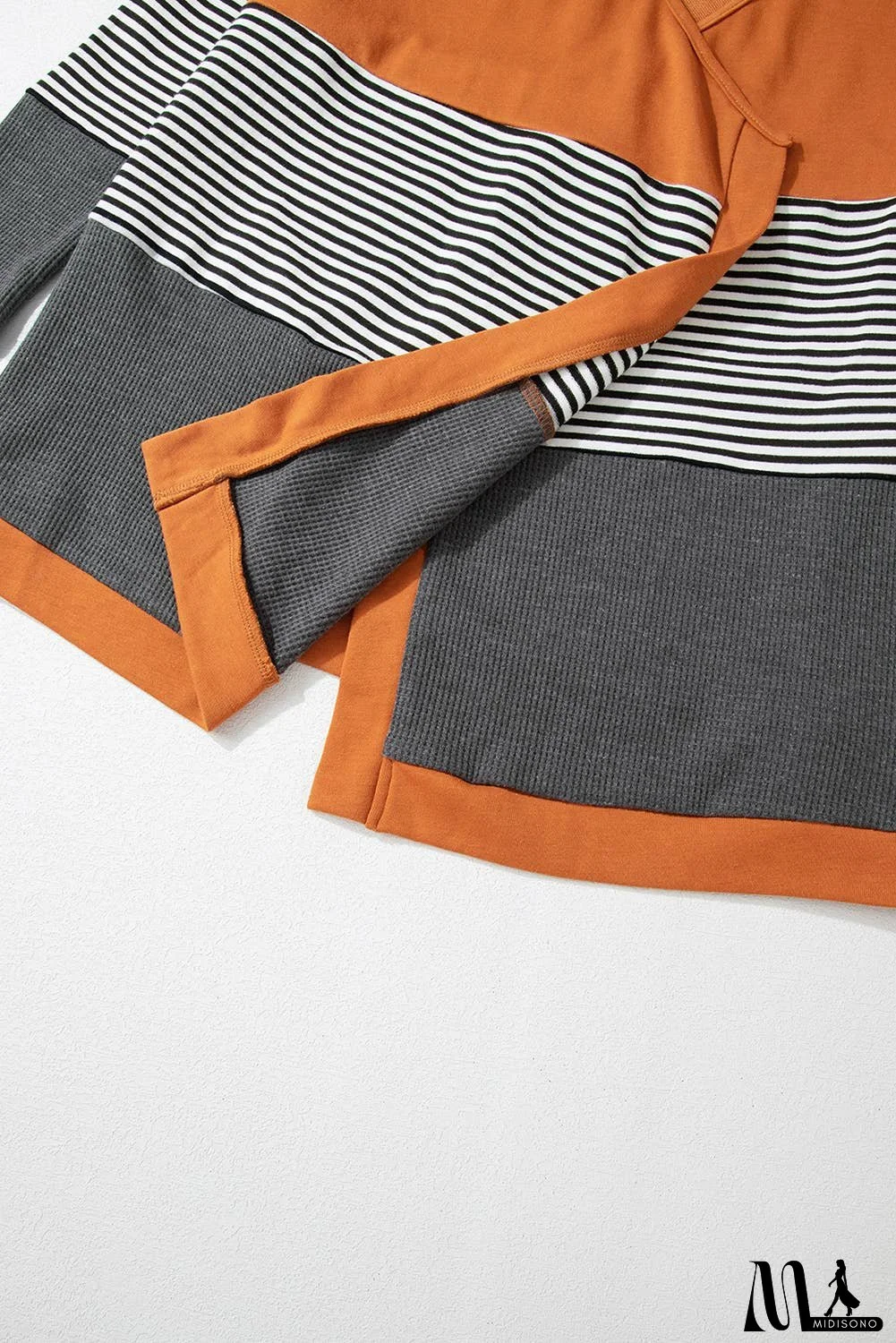 Colorblock Striped Patchwork Open Cardigan