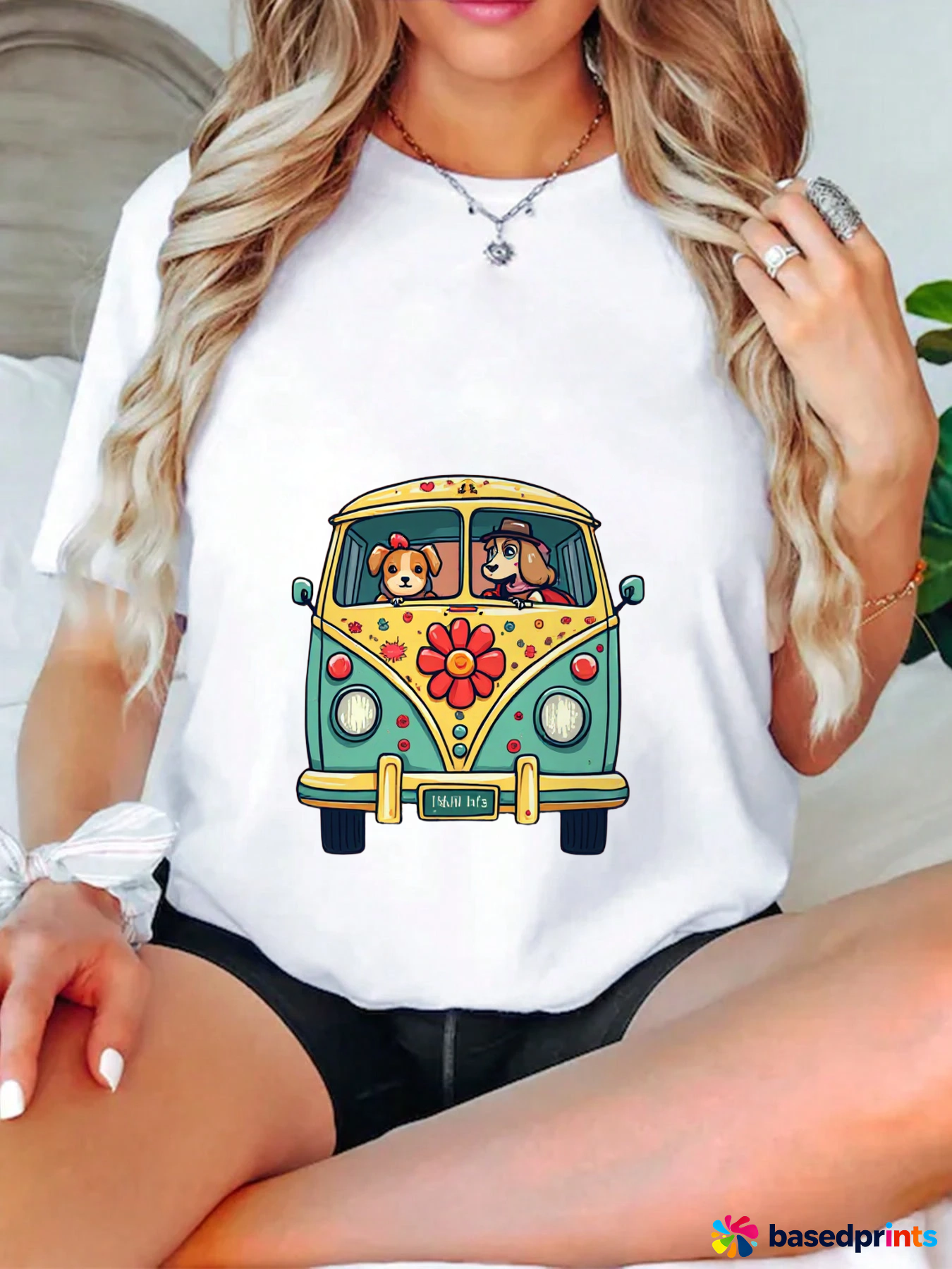 Hippie Bus Printed T-Shirt