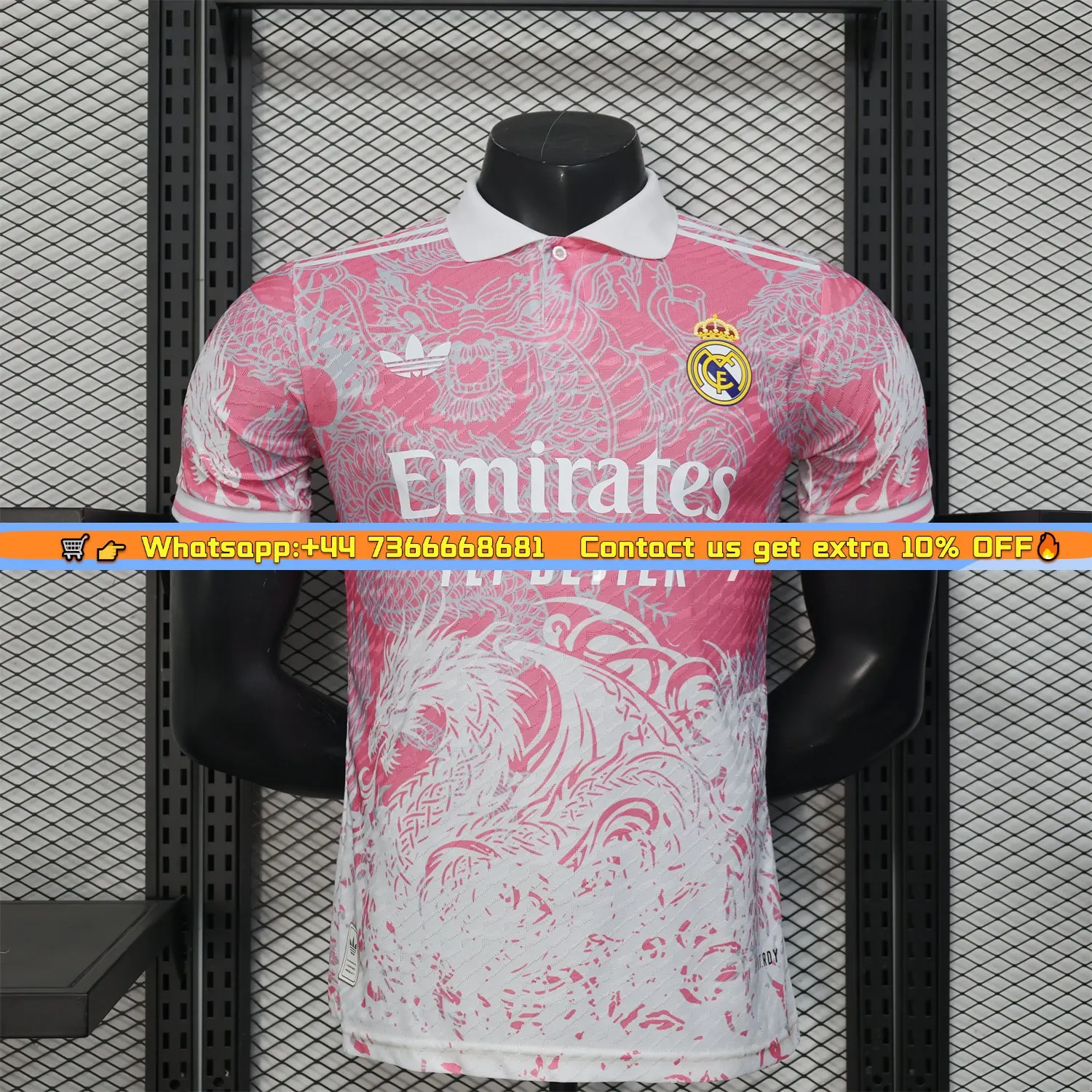 Real Madrid 25-26 Pink and White Gradient Chinese and Western Style Dragon Jersey - Player Version