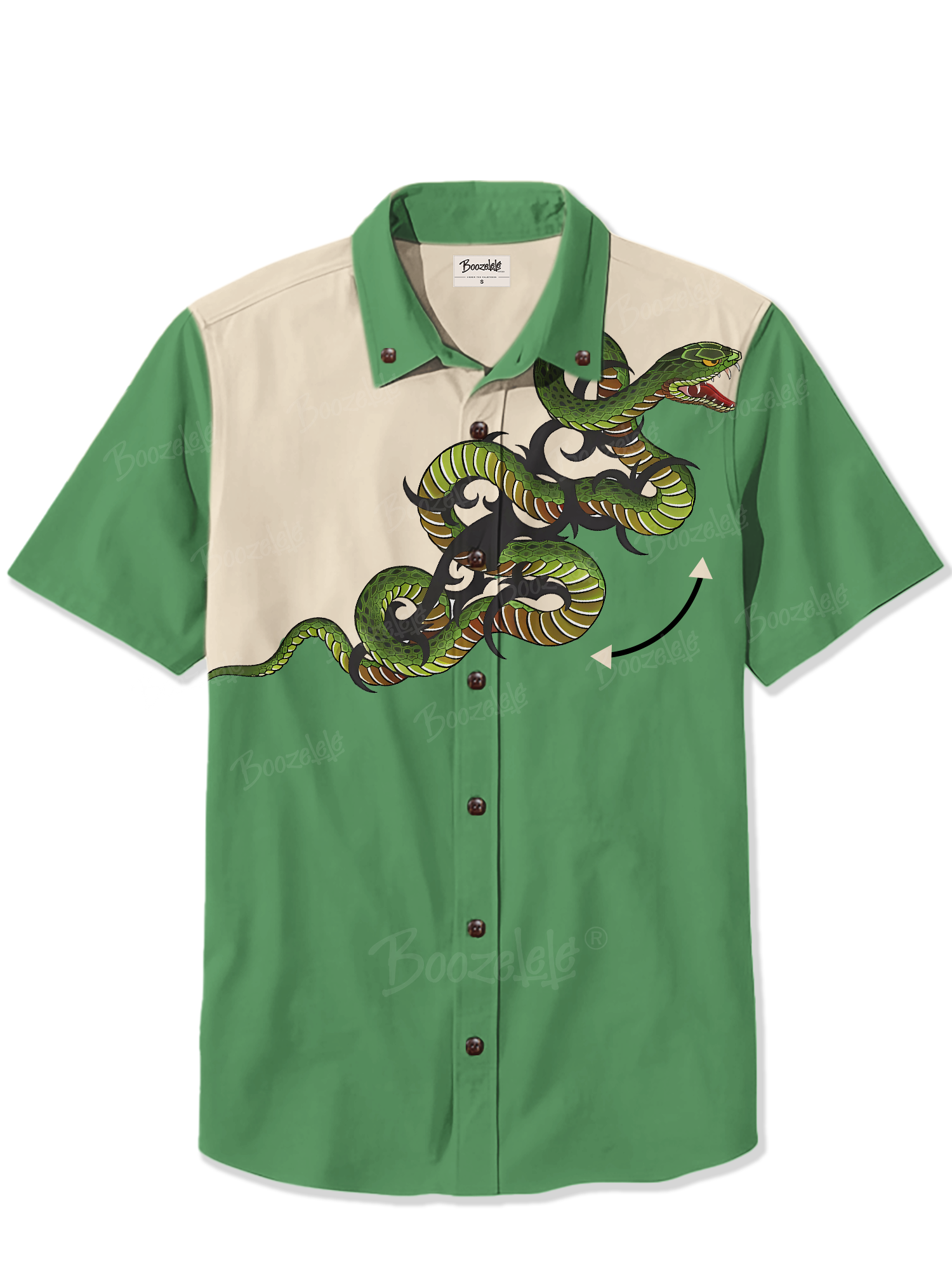 Retro Plant Snake- 100% Cotton Shirt