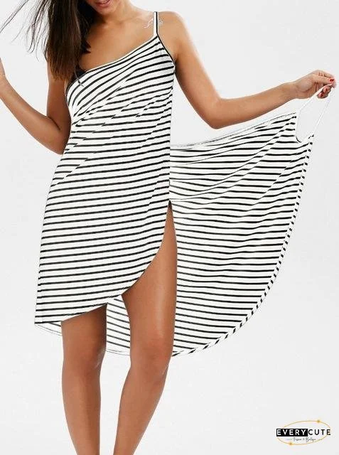 Women Beach Dress Sexy Sling Becah Wear Dress Sarong Bilini Cover Up Warp Pareo Dresses Towel Backless  Swimwear Femme Plus Size Black Dresses