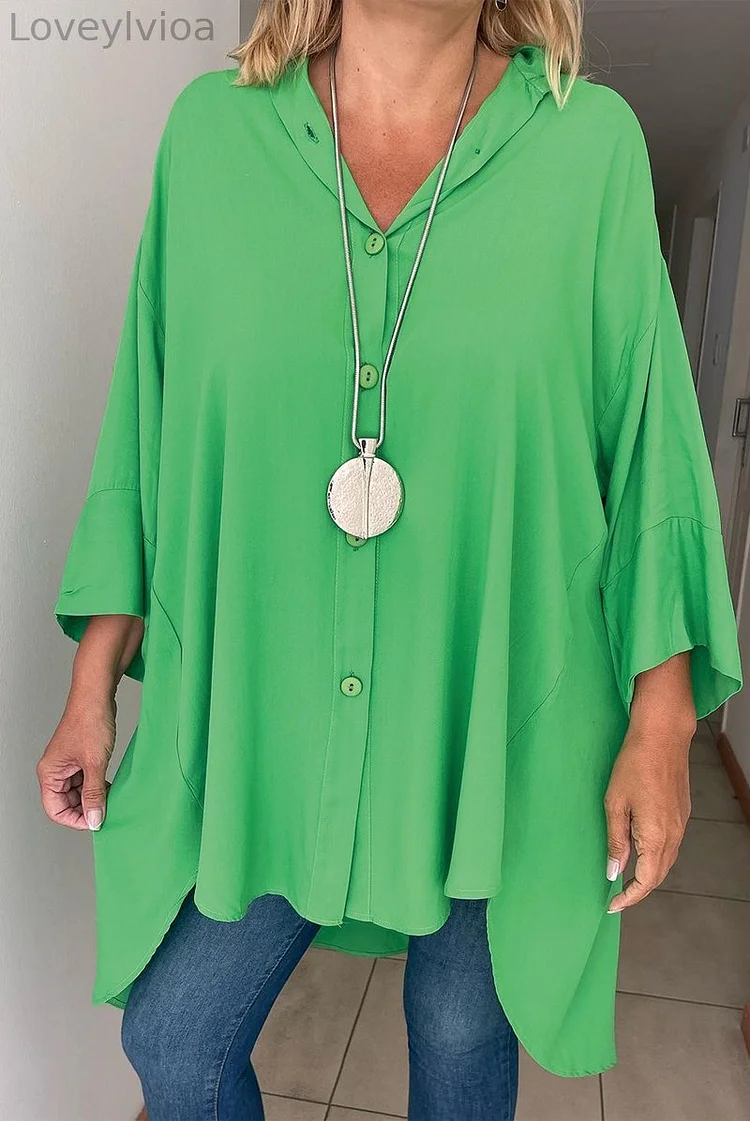 Women's loose casual cotton shirt