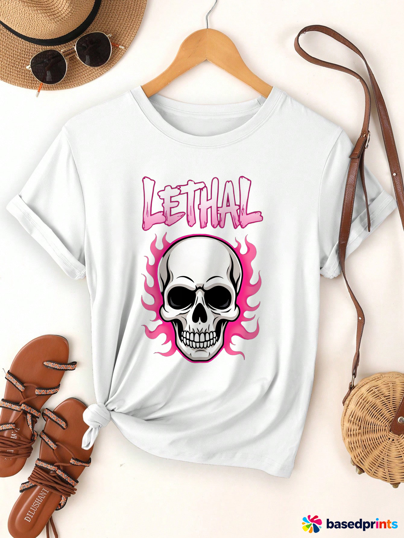 White Skull T-Shirt for Women