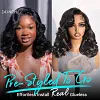 Pre-Styled Glueless Body Wave Short Bob Wig