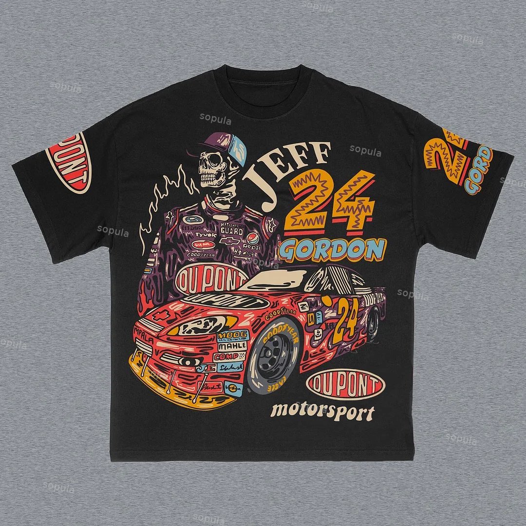 Sopula Jeff Gordon 24 Skull Motorsports Graphic T-Shirt