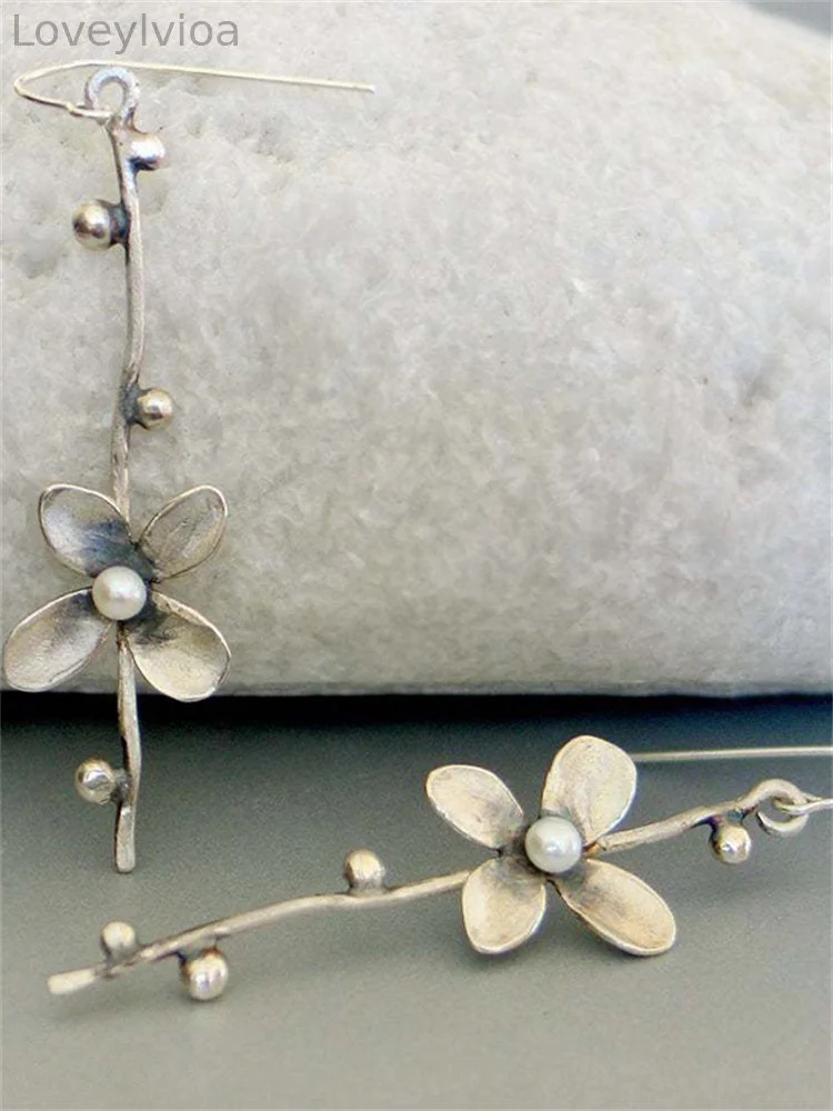 Boho Vintage Flower Inspired Earrings