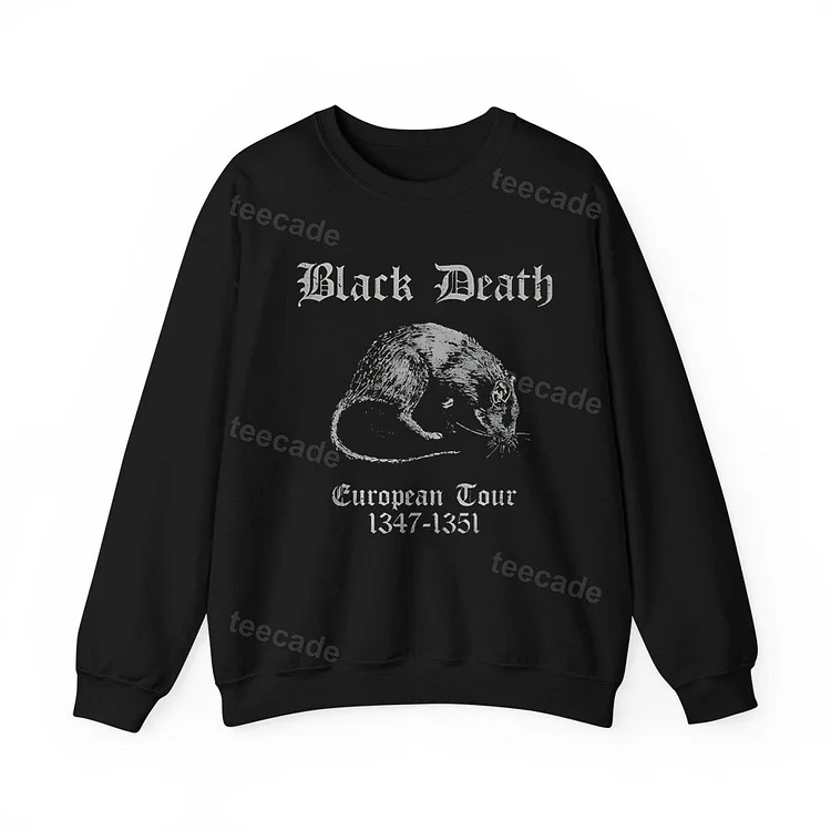 Teecade Teecade Black Death European Tour Sweatshirt