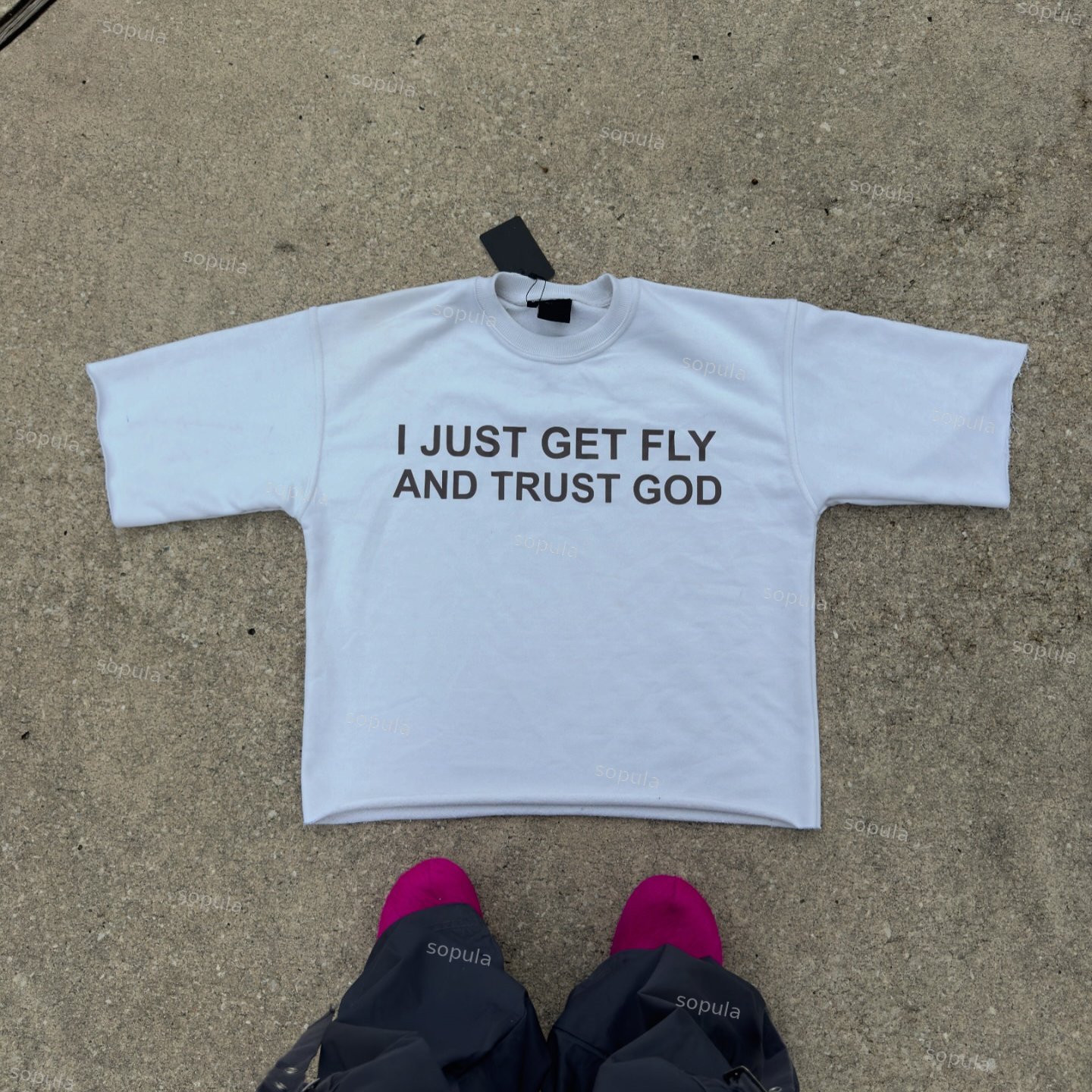 Sopula Trust In God Pattern Cotton T-Shirt