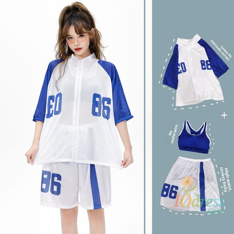 IO Dress Conservative Student Swimwear 2025 ular Korean Sle Women's Tee-piece Set Long Sve Spor Separate Bikini Suit