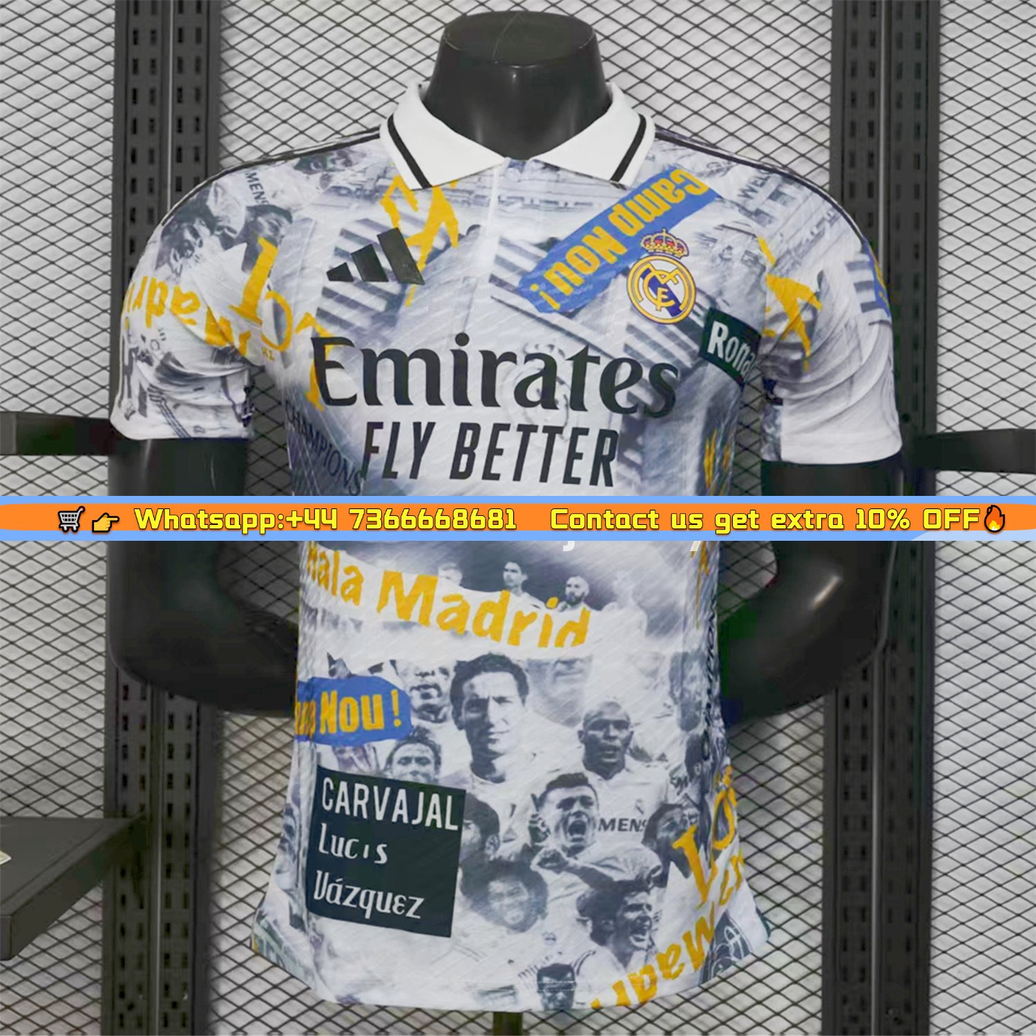 Real Madrid 25-26 Capture Of Camp Nou POLO White Special Jersey - Player Version