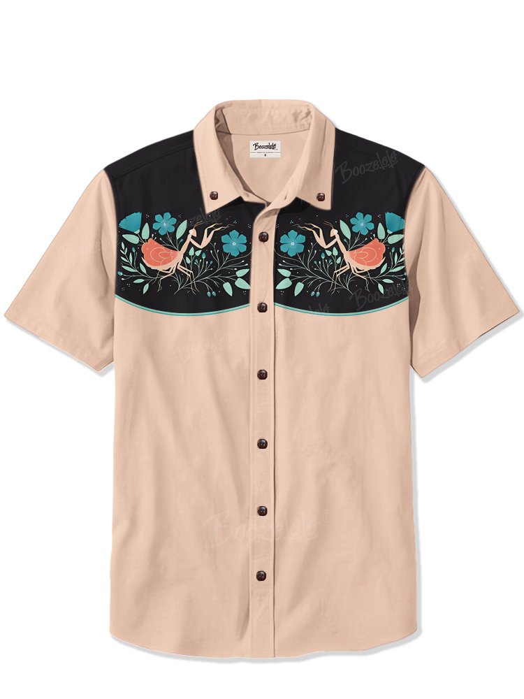 The female mantis in the flower - 100% Cotton Shirt