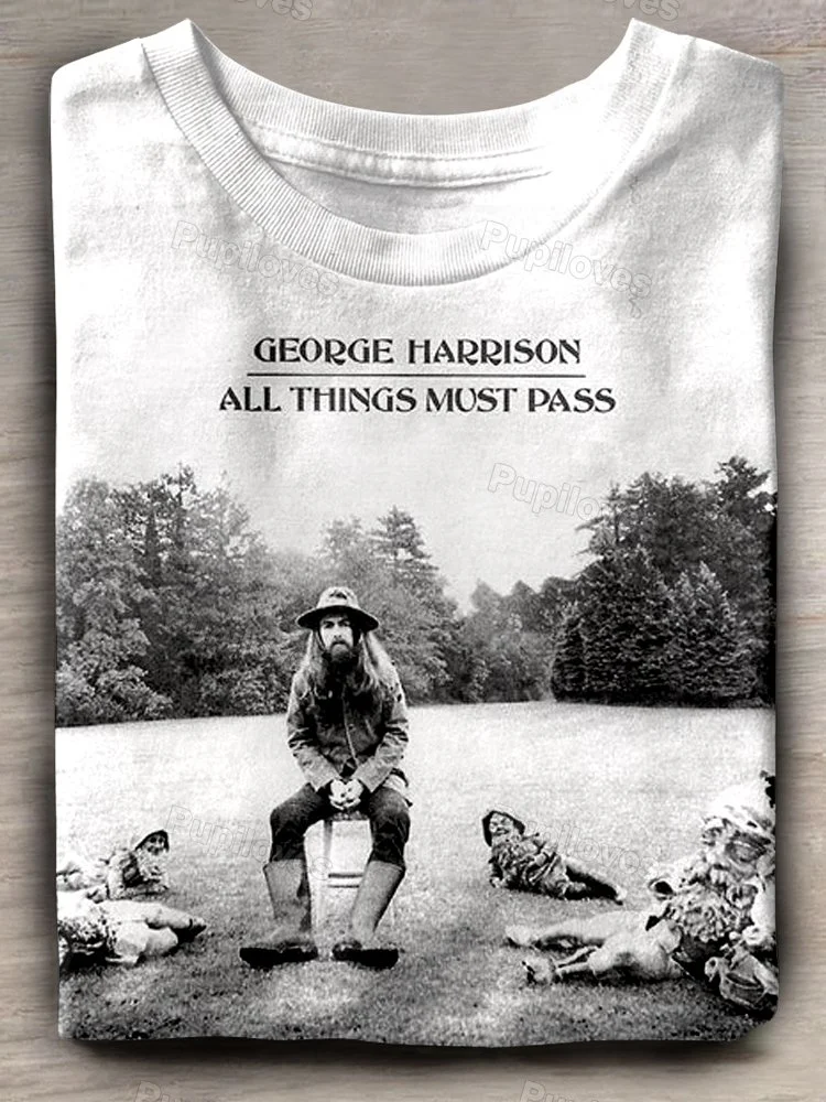 Pupiloves Pupiloves George Harrison All Thing Must Pass Print T-shirt