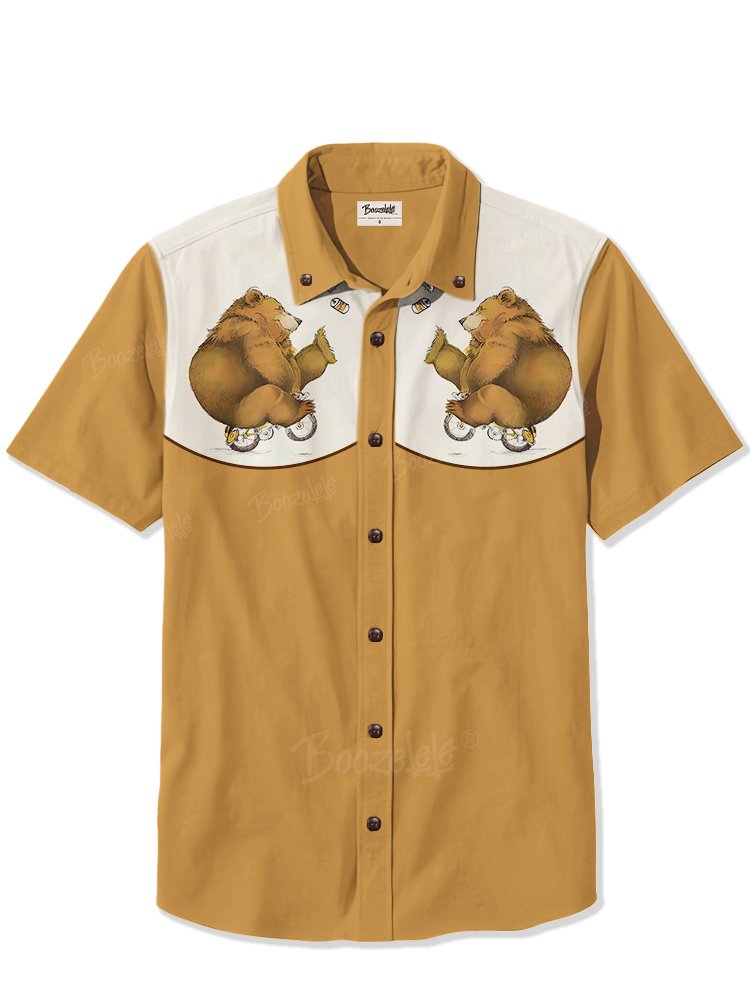 A bear on a bicycle - 100% Cotton Shirt