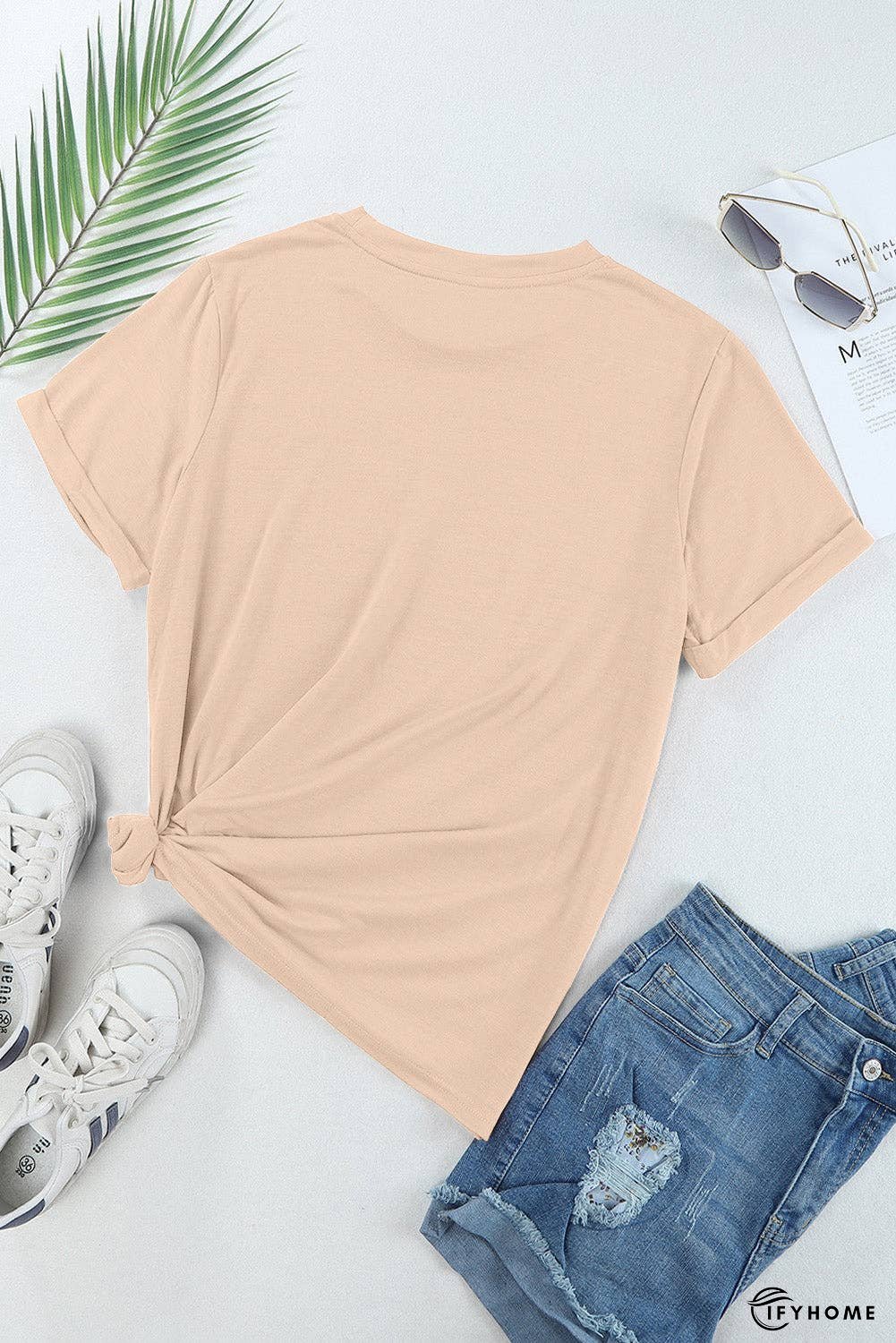 Bow Graphic Round Neck Short Sleeve T-Shirt | IFYHOME