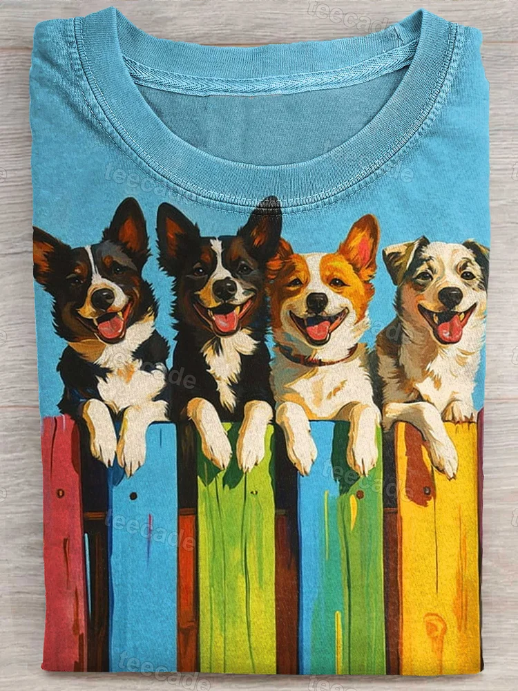 Teecade Teecade Happy Dogs T-shirt