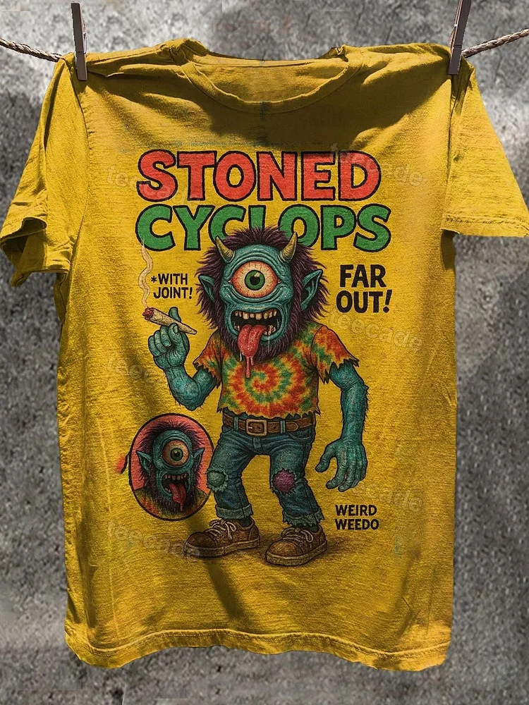 Teecade Teecade Stoned Cyslops Art Print T-shirt